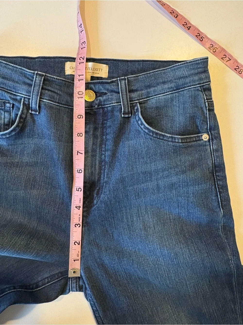 Current/Elliot ||‎ Boulevard Crop Flare Jeans Vista Wash Stretch Blue 27